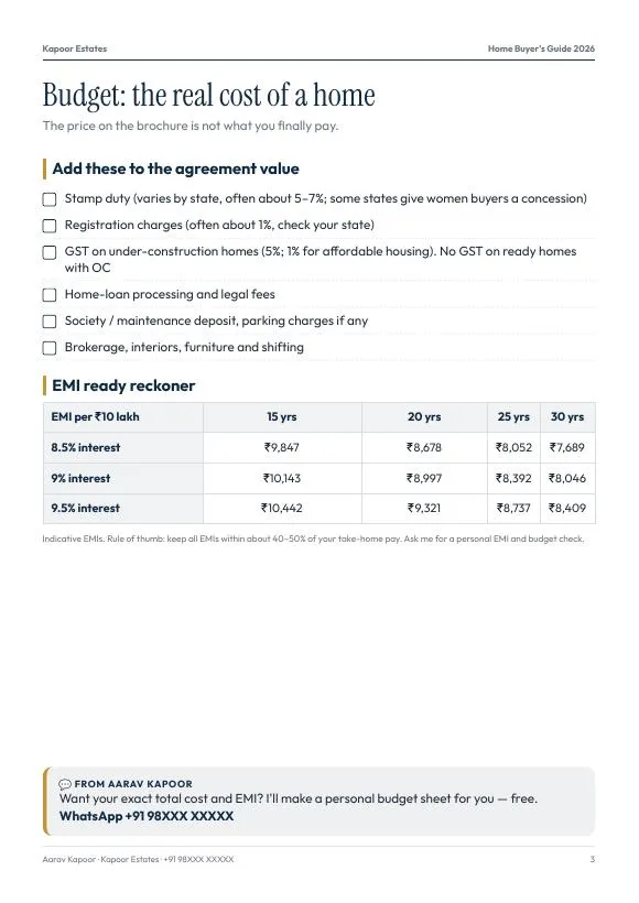Guide budget page